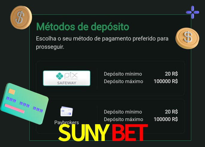 O cassino SUNYBET oferece uma grande variedade de métodos de pagamento